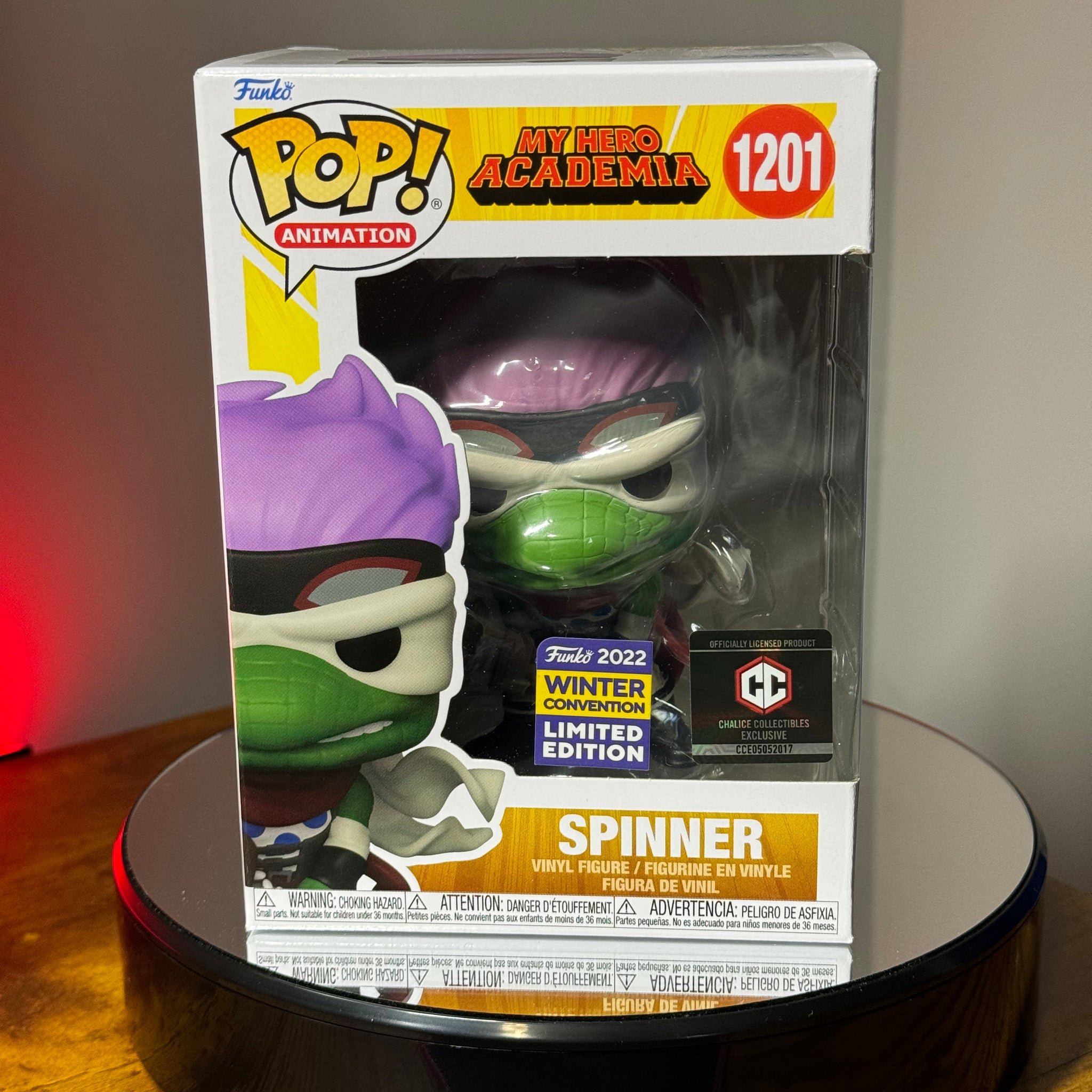 My Hero Academia Spinner Funko Pop! Vinyl Figure #1201 - Chalice Collectibles Exclusive Winter Convention Limited Edition 2022