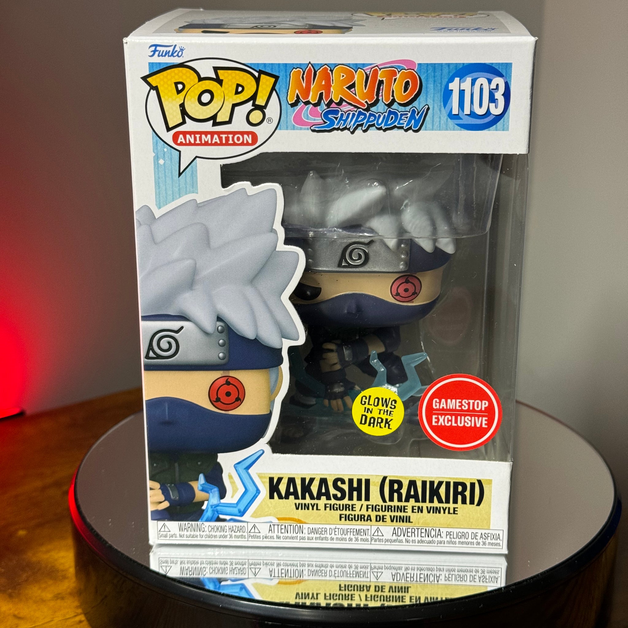 Naruto Shippuden Kakashi (Raikiri) Funko Pop! Vinyl Figure #1103 - GITD Gamestop Exclusive