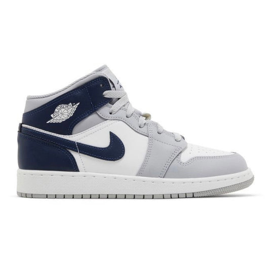 Jordan 1 Mid Wolf Grey Midnight Navy GS (2024)