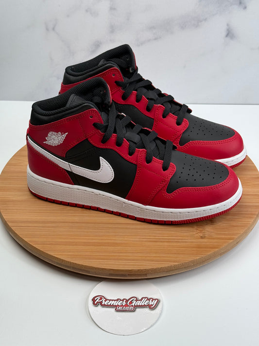 Jordan 1 Mid Gym Red Black White GS (2024)