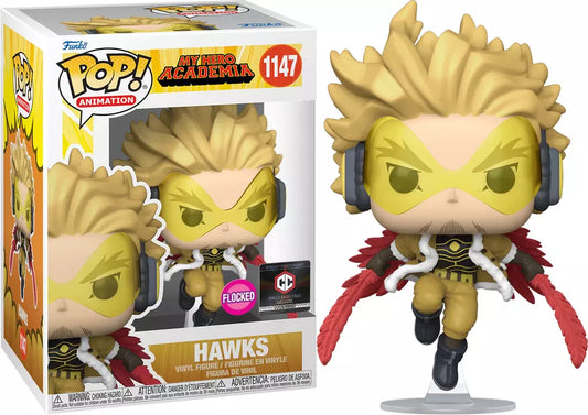 My Hero Academia Hawks Flocked Funko Pop! Vinyl Figure #1147 - Chalice Collectibles Exclusive